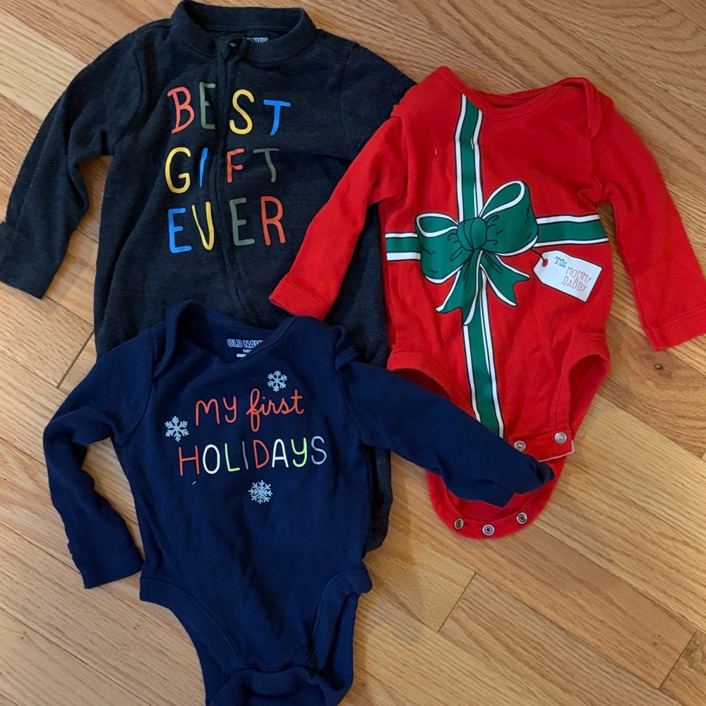 Set of Holiday Onesies